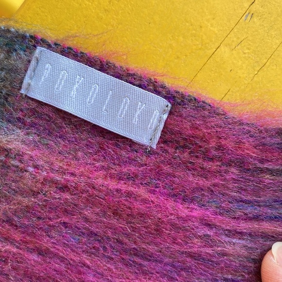 POKOLOKO Seemless, Multicoloured Soft (Alpaca blend?) Scarf - Picture 6 of 6